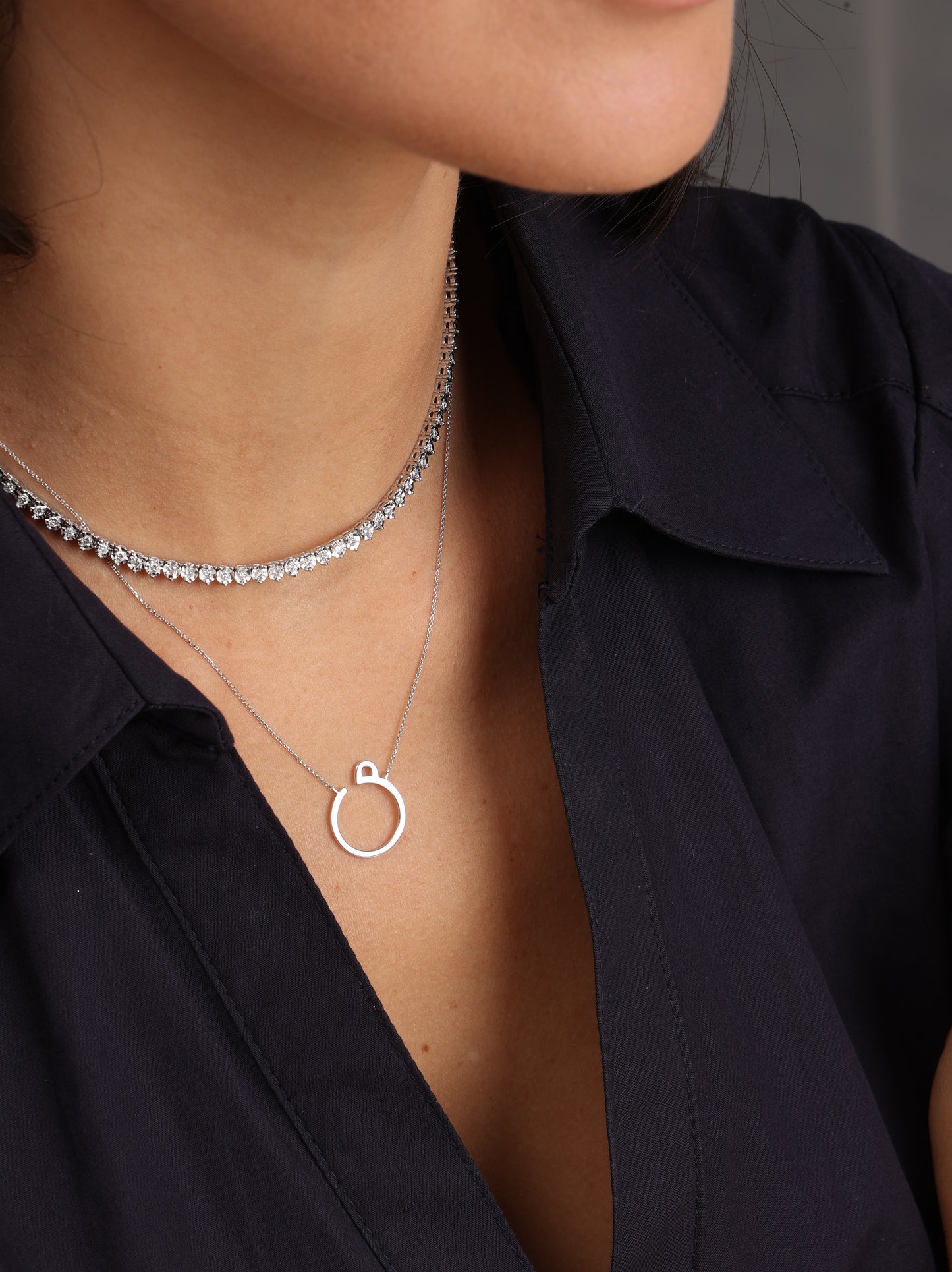 medium letter necklace