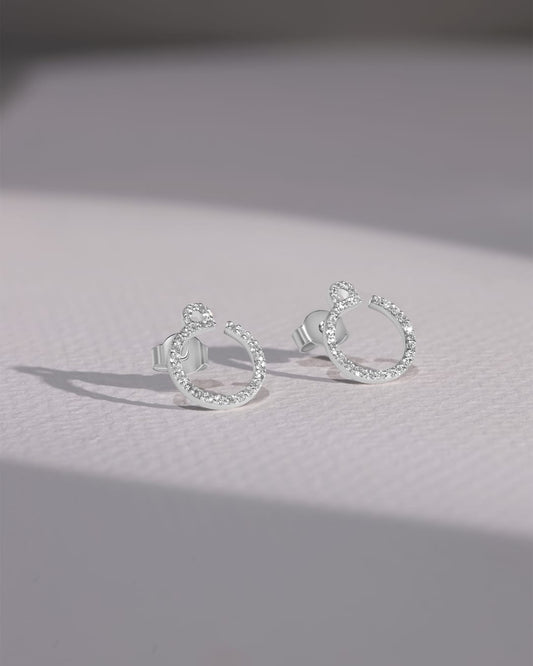 personalized earring in full diamonds