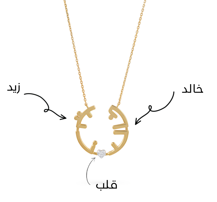 customize your two name necklace